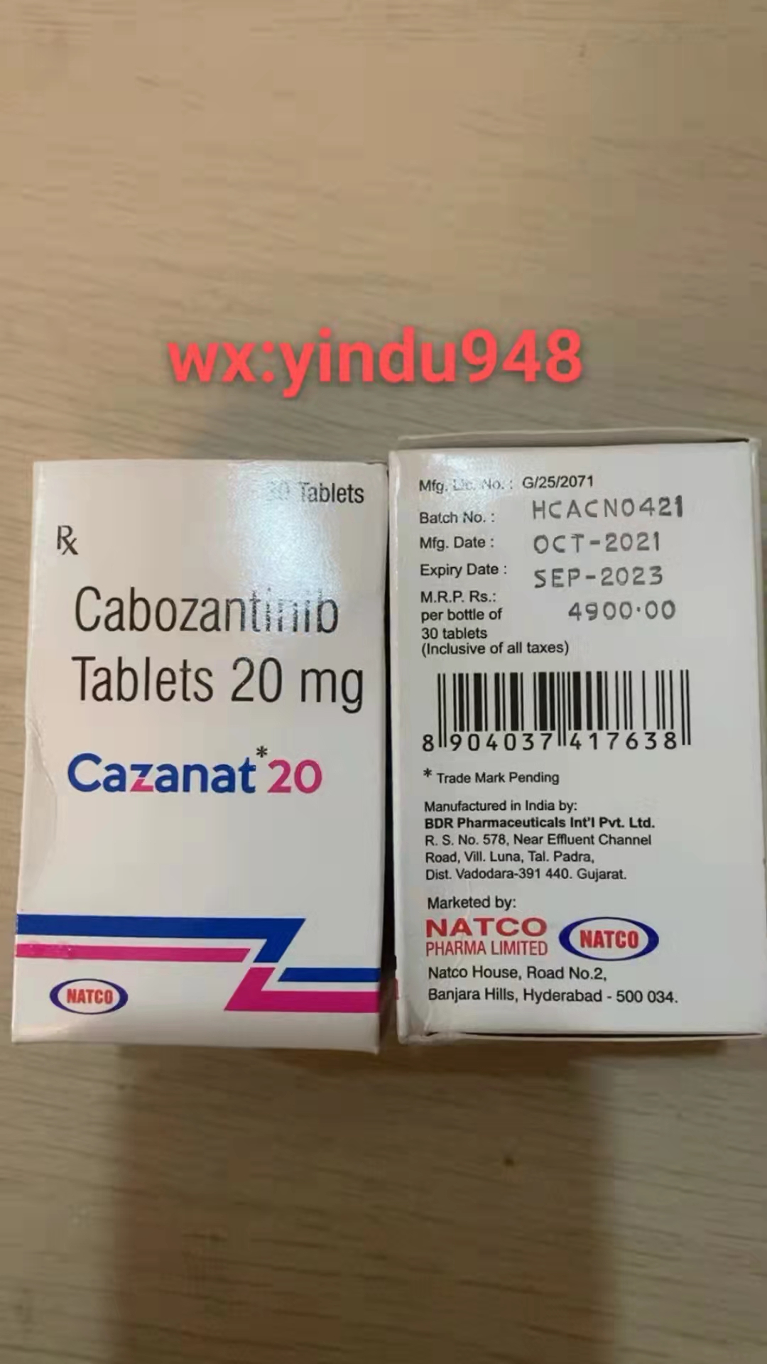 <b>卡博替尼（XL184）Cabozantinib</b>