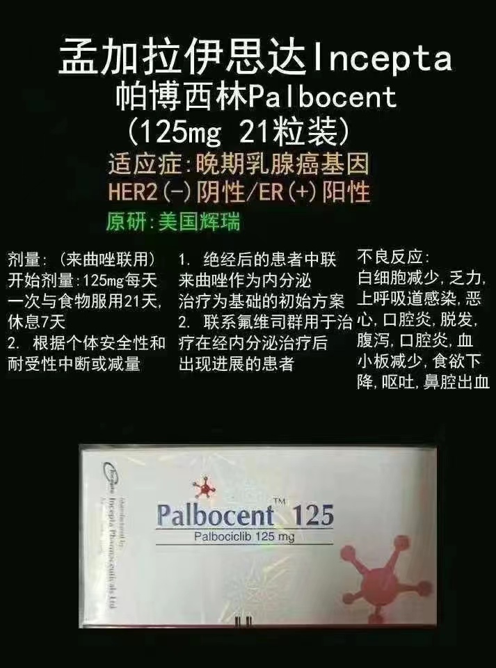 孟加拉Incepta帕博西林使用说明书